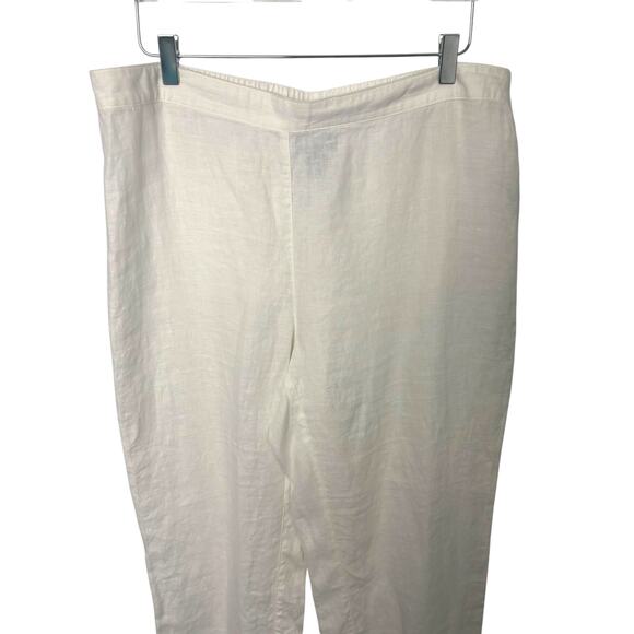 Chicos Women’s Wide Leg Linen Pants Size 2.5 XL 100% Linen Elastic Waist Pockets - Picture 3 of 14